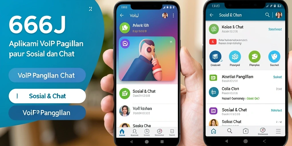 Antarmuka aplikasi 666J yang intuitif dan fungsional untuk VoIP Panggilan.