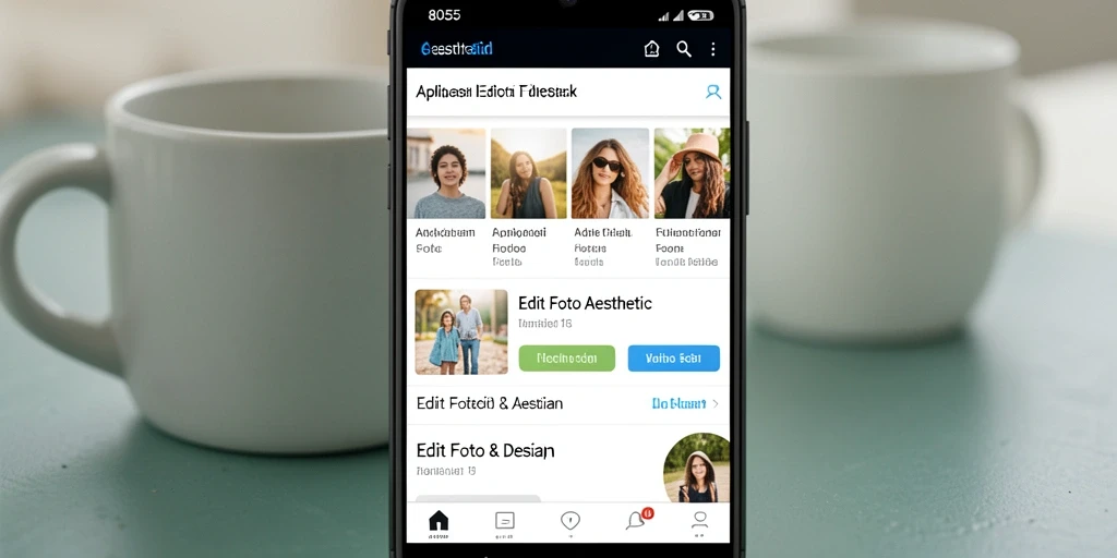 Antarmuka user-friendly dan fitur edit foto aesthetic yang menarik.