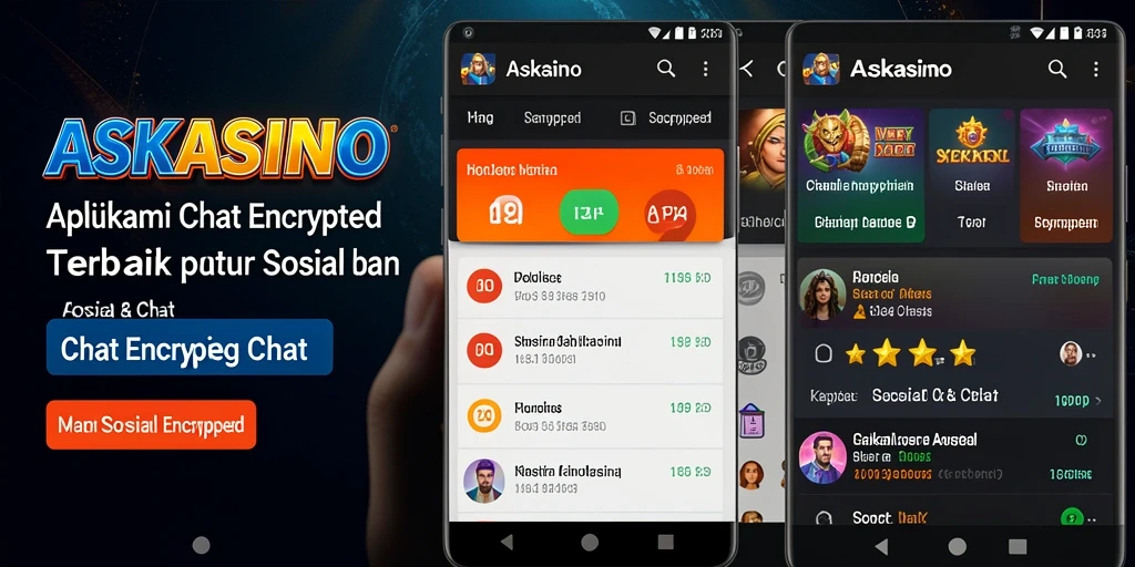 Antarmuka ASKASINO dengan fitur Chat Encrypted yang menarik.