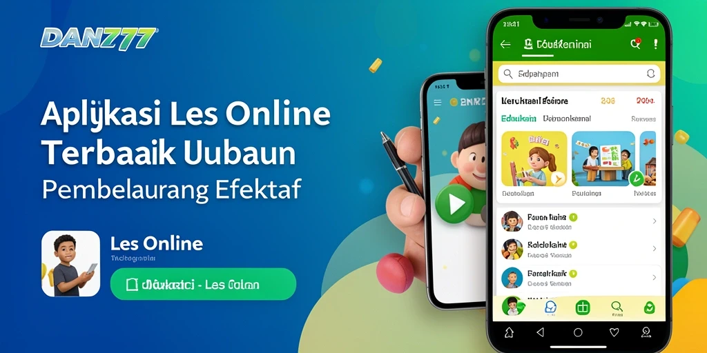Tampilan antarmuka aplikasi Les Online yang modern dan interaktif.