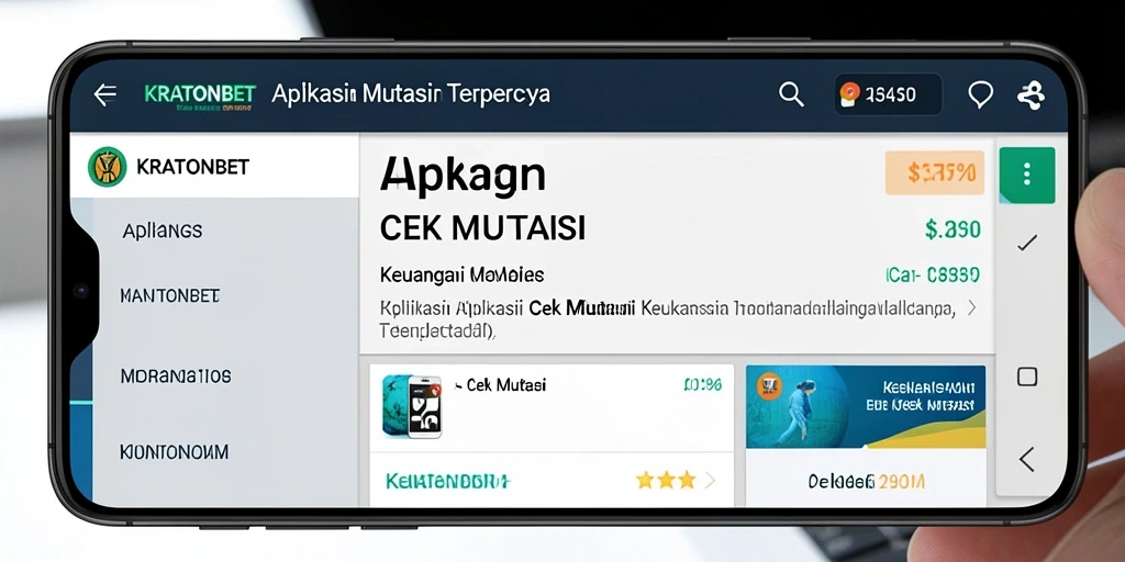 Screenshot antarmuka utama KRATONBET dalam fungsi Cek Mutasi.