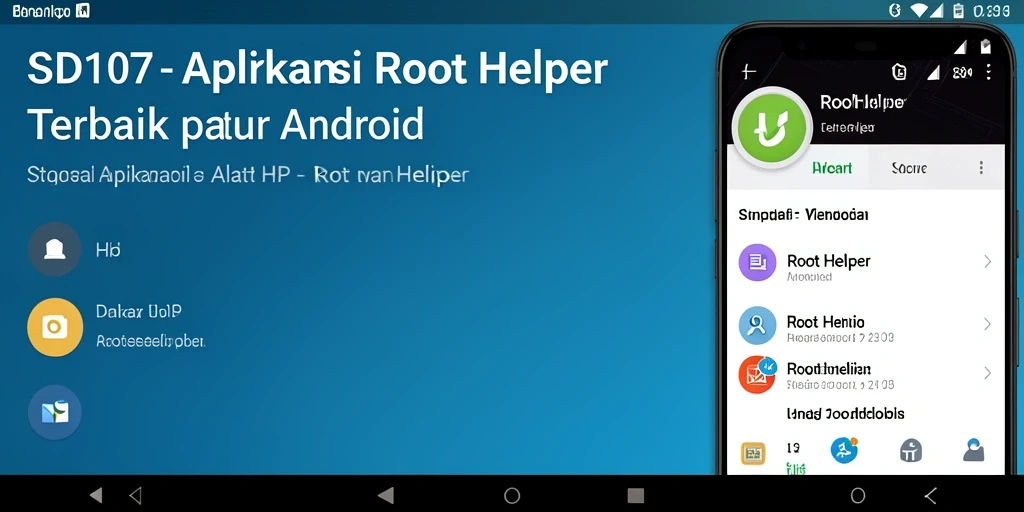 Tampilan antarmuka pengguna SD107 sebagai aplikasi Root Helper.