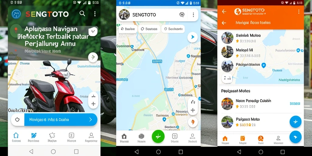 Screenshot SENGTOTO menampilkan antarmuka navigasi motor yang intuitif.