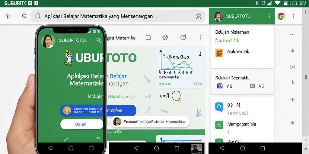 Antarmuka interaktif SUBURTOTO untuk belajar matematika.