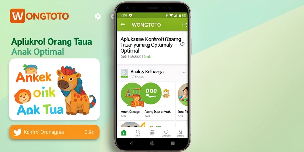 Antarmuka WONGTOTO yang intuitif untuk Kontrol Orang Tua Anak.